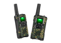 Rechargeable Camouflage Walkie Talkie With Green Backlit LCD Display