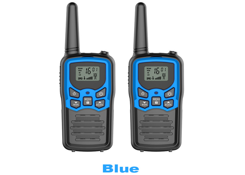 VOX Hands Free Rechargeable Walkie Talkies Friendly Material Blue