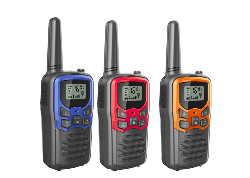 VOX Hands Free Rechargeable Walkie Talkies Friendly Material Blue