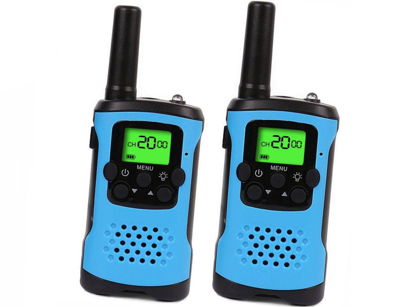 UHF Rechargeable Two Way Radios Blue Color For Travel / Camping / Hiking