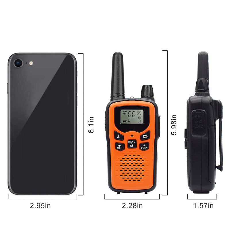 Long Range 5km 22 Channels FRS Kid Safe Walkie Talkies For Communication