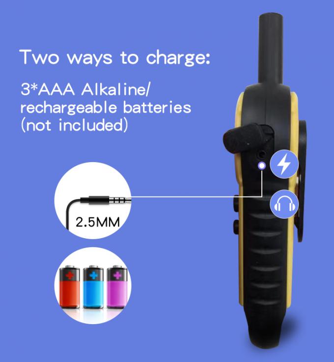 AAA Battery VOX 3 Miles Kids Walkie Talkie With Backlit LCD 2