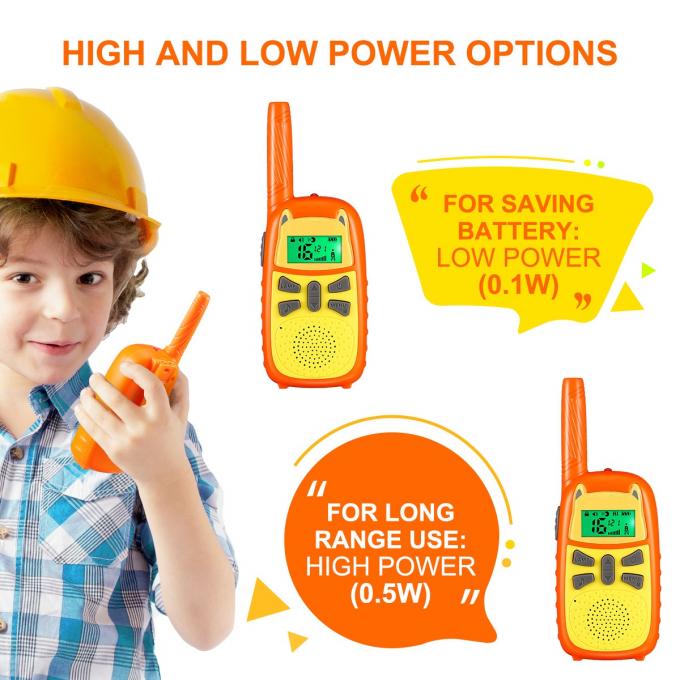 Free license orange 8-22 channels outdoor walkie talkie with LED light two way radio 0