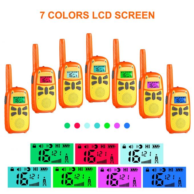 Free license orange 8-22 channels outdoor walkie talkie with LED light two way radio 1